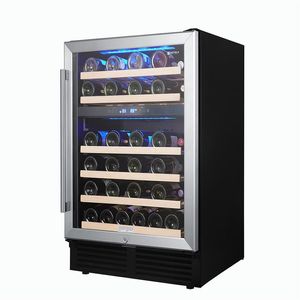 US STOCK SOTOLA 24 inch 46 Bottle Wine Cooler Cabinet Beverage Fridge Small Wine Cellar Soda Beer Counter Top Bar Quiet Operation a49