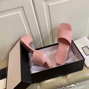 Lady's Sexy feet Rubber Slide Sandal Thick heeled sandals summer women's Shoes high heel Fashion Multicolor Slipper Casual Flip Flops Lady Mules luxury designer