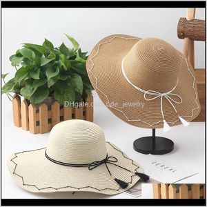 Chapéus Caps, Lenços Luvas Moda AessóriosLadies Chapéus de Verão com Brim marca St Para Mulheres Praia Sol Floppy Sunhat, Chapeu Femme Grande Drop