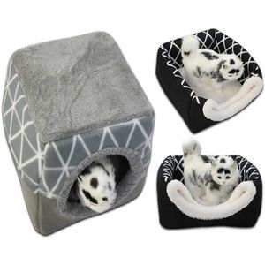 Pet bed for Cats Dogs Soft Nest Kennel Bed Cave House Sleeping Bag Mat Pad Tent Pets Winter Warm Cozy Beds cat tent sofa bed 210713