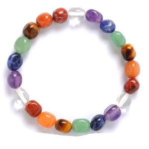 Irregular Natural Crystal Stone Strands Handmade Beaded Yoga Charm Bracelets For Women Men Party Decor Club Energy Jewelry