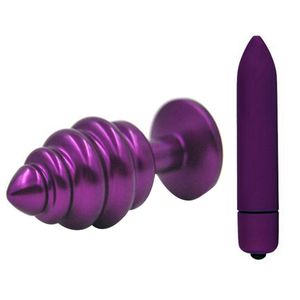 Massaggio Butt Plug in metallo Giocattoli sessuali per gioielli da donna Plug anale Vibratore vibratore Pallottola Vibrador Vibratore anale per uomo Massaggio prostatico gay