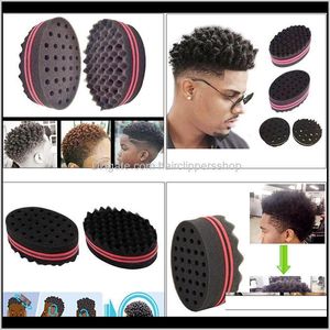 Dubbelsidig vågformad svampborstar Multiholes Side Braid Twist Curl Wave Brush Styling Tools 1U48P Bun Maker Kogbm