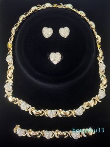 Biżuteria Zestaw Dla Kobiet Naszyjniki Kolczyki 14K Złoty Biżuteria Zestawy Dla Kobiet Kolczyki Biżuteria Ślubne Dla Kobiet Zestaw