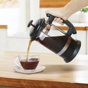 French Press Brewer Brewer Café Máquina De Café Chaleira Vidro Aço Inoxidável 1000ml