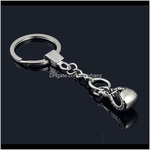 Keychains Keyring Keychain Metal Boxing Glove Pinging Bag pendura j￳ias de moda que gota kbbe7 vjc6j