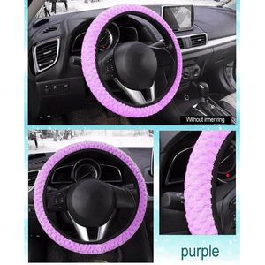 Steering Wheel Covers Pearl Velvet Winter Car Cover/Universal Soft Warm Plush For Styling