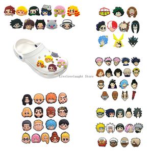 Toptan Anime Karikatür Yumuşak Pvc Croc Ayakkabı Charm Parça Aksesuarları ile Takunya Bilezik Bileklik Parti Hediye Şekeri için Dekorasyon Toka