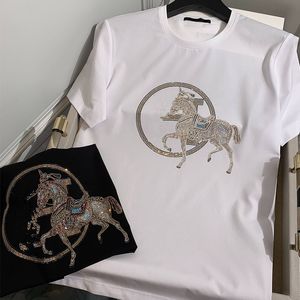 Letnia projektant mody T koszule dla mężczyzn Tops Luksusowe list haftowy męskie ubranie Krótkie rękawowe koszulki M-5xl