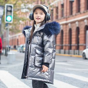 女の子の冬のジャケットホワイトアヒルダウン子供服冬のジャケットボーイダウンコートの明るい色の肥厚を肥大化するTZ559 H0909