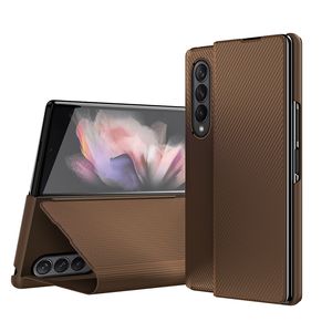 Magentic adsorpsiyon kılıfları Samsung Galaxy Z Fold3 kat 2 3 Kılıf Karbon Fiber360 Dahil Koruma Braketi Kapak