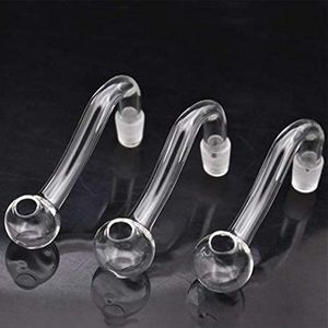 Queimador de óleo de vidro curvado espessura pyrex tubos de água 14mm 18mm tubos de fumo tubo de tubo de tubo soprado tubos de tabaco