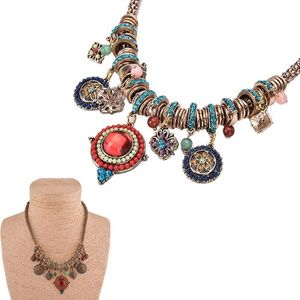 Gypsy Ethnic Tribal Turkish Boho Chain Bid Necklace Tassel Pendant Fringe Chains