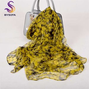 Spring Fall Kvinna Silk Scarf Head Fashion Märke Luxury Yellow Black Women Scarves Summer Beach Cover Ups Sjal 210928