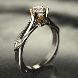 女性の自然なMoissaniteのダイヤモンドジュエリーde bizuteria Anillos Mujer Gemstoneリングのための18Kのマルチゴールド