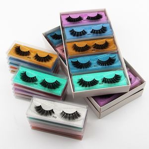 Thick Curly 3D False Eyelashes Soft Light Crisscross Messy Reusable Handmade Fake Lashes Makeup Accessory For Eyes Full Strip Lash Plastic Cotton Stalk 10 Models DHL