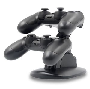 Caricabatterie doppi USB Docking Station Stand Doppio caricabatterie Luce LED per Sony Playstation 4 PS4 Pro Controller gamepad wireless sottile