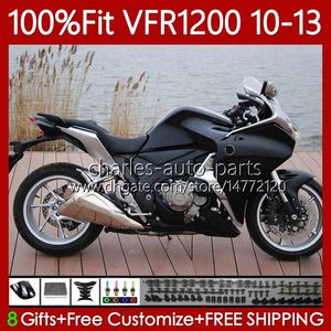 Injection Fairings For HONDA VFR1200F Crosstourer VFR 1200 RR CC F X VFR1200 10 11 12 13 Glossy Black 76No.50 VFR1200RR VFR-1200 2010 2011 2012 2013 VFR1200X 10-13 Body