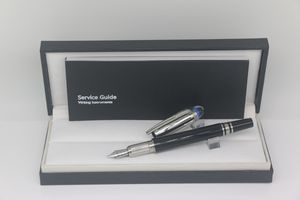 Перьевая ручка Classi с решеткой крышки головки Blue Crystal Нержавеющая сталь Серебряная/серая отделка