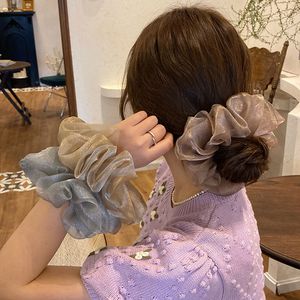 Organza hair ring pony tails holder new style hair rope women&#039;s ins style simple headwear
