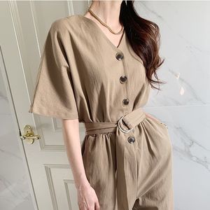 Summer Women Jumpsuit Traf Bodysuit Womens Overalls Female Jumpsuits Rompers Mujer Sexy Short Sleeve Bodycon Skinny Tee 210417