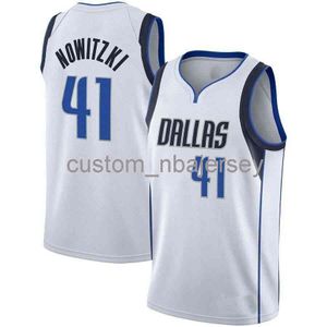 Mens Women Youth Dirk Nowitzki #41 White Swingman Jersey Stitched custom name any number