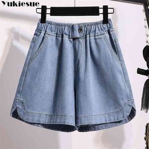 harajuku vetement femme verão mulheres denim shorts jeans mulheres solta ropa mujer curto plus tamanho jean 210719