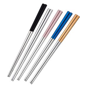 Pauzinhos de aço inoxidável Metal Chop Sticks Tablewares Prata Ouro Multicolor Mesa De Mesa De Casamento Festival Festival Fontes