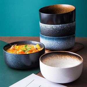 Set di ramen in ceramica blu e bianco per zuppa di riso, cucina giapponese, porcellana, set da tavola per salse e spuntini