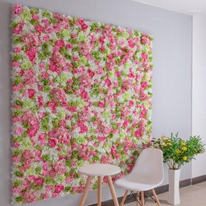 Gratis Konstgjord Hydrangeas Rose Flower Wall För Bröllopsdekoration Paneler Baby Shower Xmas Backdrop Decor1