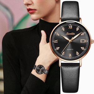 Sunkta Fashionの高級時計レオギオFeminino Zegarek Damski Montre Femme Reloj Mujer女性腕時計ギフトレディースウォッチ210517