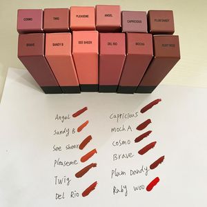 Marke Glanz Lipgloss Feuchtigkeit 12 Farben Glanz Lippenstift Hochwertige flüssige Matte Lippenstifte 4,5 g sexy natürliche, langlebige, wasserdichte Lippenkosmetik