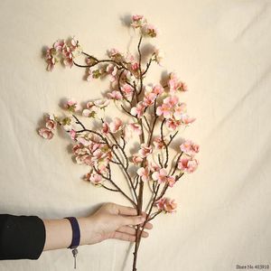 Dekorativa Blommor Kransar 97cm Konstgjord Körsbär Vår Plommon Peach Blossom Branch Silke Flower Tree Decor