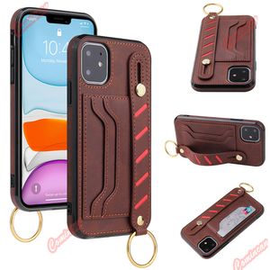 Comincan PU Wallet Cases with Wrist Strap Holder for iPhone 13 12 11 Pro Max x xr 7 8 Plus Leather Case new