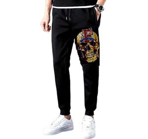 Sweatpants Men Anime Skull Pants Fashions Joggers Pants Male Rhinestones Sweatpants Fitness Track Pants Men Sweat Trouser Y0927