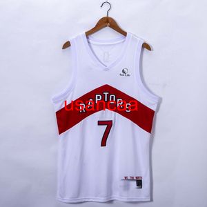 Tüm Nakış 10 Stil 2021 Yeni No.7 Lowry Beyaz Basketbol Forması Erkek Kadın Gençlik Yeleği Herhangi Bir Sayı Ekle XS-5XL 6XL YELECE