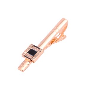 Clip Clips für Männer Rose Gold Pins Herren Geschenke Krawattenstange Hochwertiger Strass Bräutigam Hochzeit Treffen Gentleman QiQiWu