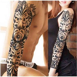 Autoadesivo del tatuaggio del fiore del braccio pieno Manica temporanea impermeabile Uomo Donna Vernice per il corpo Trasferimento dell'acqua Tatoo finto