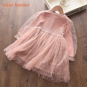 Bärenführer Mesh Designs Mädchen Kleid Kinder Party Kostüm Kinder Vestidos Infant Tutu Casual Baby Mädchen Prinzessin 211231