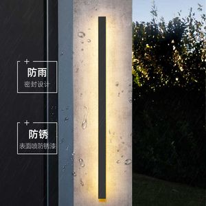 Vattentät Utomhusvägglampa Led Lång vägglampa IP65 Aluminium Ljus Garden Villa Porch Sconce Light 110V 220V Sconce Armatur 210724