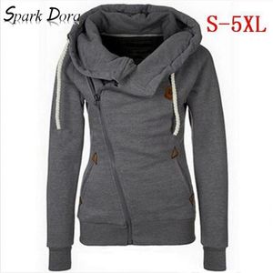 Womens Hoodies 패션 캐주얼 컴포트 후드 지퍼 업 긴팔 솔리드 컬러 스트리트웨어 여성 210809