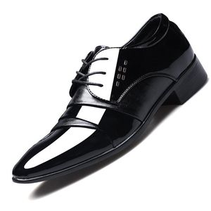 Dress Shoes Plus Size Mens Patent Leather Formal Men Fashion Classic Black Party For Wedding Zapatos De Ante Hombre