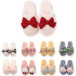 Hotsale Brand Olmayan Kış Kürk Terlik Kadınlar İçin Pembe Kahverengi Siyah Gri Kar Slaytları Kapalı Ev Moda Dış Mekan Kızlar Kadınlar Furry Slipper Flats Rahat Ayakkabılar