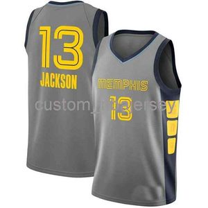 Erkek Kadın Gençlik Jaren Jackson JR # 13 Swingman Jersey Dikişli Özel Ad Herhangi Bir Numara Basketbol Formaları