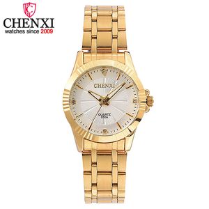 Chenxi Luxury Female Golden Clock Quartz Watch Women Watches Jewelry Ladies Gold Strap Wristwatch Fashion Quartz-watch Women's Q0524