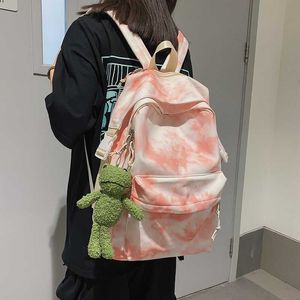 Китайский стиль модная девушка минималистская большая емкость рюкзак женские нейлоновые водонепроницаемые студенты школьная сумка сумка портативный y0804
