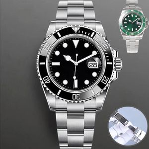 Relógios masculinos mecânicos automáticos 40 mm moldura de cerâmica pulseira de prata aço inoxidável vida à prova d'água Montre De Luxe clássico relógios de pulso masculinos de negócios