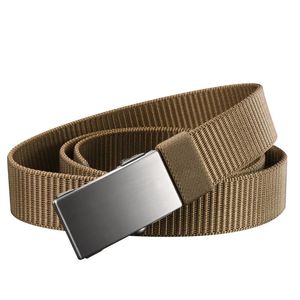 Cintos 2021 Bucha automática Buckle Men Belt Nylon Canvas ao ar livre Lazer de lazer respirável Jovens estudantes homens luxo