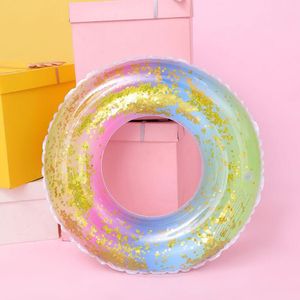 Swimming Ring Adult Inflatable Mattress Summer Beach Shape Swim Pool River Floating Life Vest & Buoy