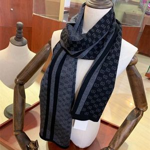 Quality Fashion Women Knitted Scarf Man Womens Winter thick Shawl Scarve Lattice Letters Scarves Styles180*35CM